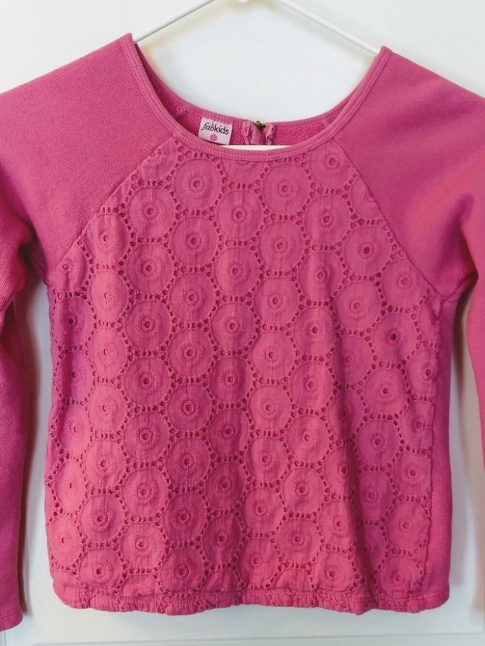 Girl's Fabkids Long Sleeve Pink Sweater Size Large